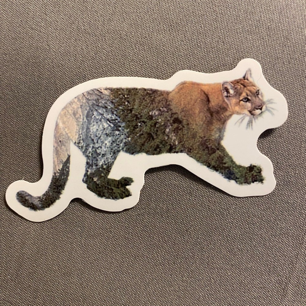 🌈20/$5🌈 Wildlife Cougar Design Sticker